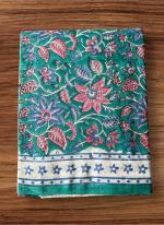 Cotton  Blue Daily Wear Printed Saree